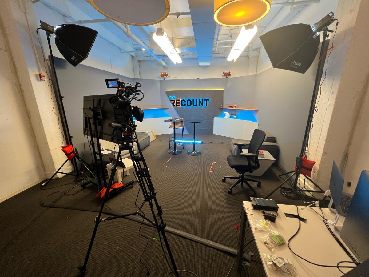 Building a control room and studio for The Recount Live X